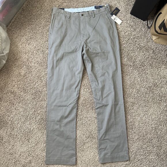 Polo Ralph Lauren Men Big & Tall Stretch Classic Fit Chino Pants 36Tx 36L Grey - Picture 1 of 8